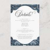 ヴィンテージウィンターウイリアムモリスエレガントな結婚式 エンクロージャーカード (正面)