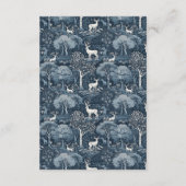 ヴィンテージウィンターウイリアムモリスエレガントな結婚式 エンクロージャーカード (裏面)