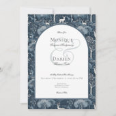 ヴィンテージウィンターウイリアムモリスエレガントな結婚式 招待状 (正面)
