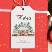 ヴィンテージウィンターウッドランド素朴メリークリスマス ギフトタグ