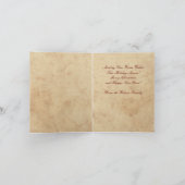 ヴィンテージウィンターエバーグリーンのクリスマスカード シーズンカード (内部)