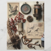 ヴィンテージウィンターエフエマスクラップブック紙 (正面)