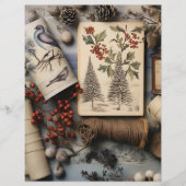 ヴィンテージウィンターエフエマスクラップブック紙 (正面)