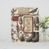 ヴィンテージウィンターエフエマスクラップブック紙 (スタンド正面)