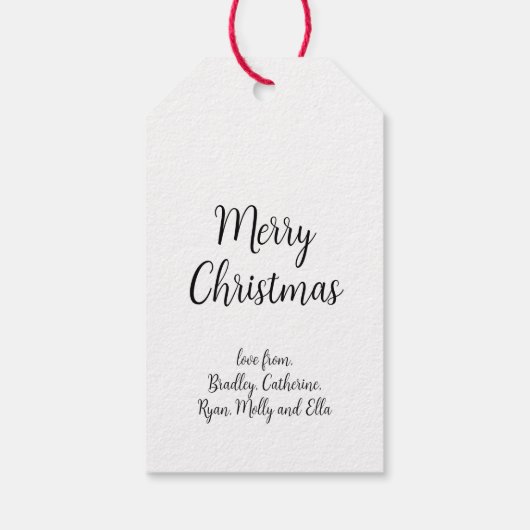 ヴィンテージウィンタークリスマスサンタクロース雪だるま ギフトタグ (裏面)