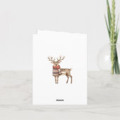 ヴィンテージウィンタークリスマスタウンハウスメリークリスマス カード (裏面)