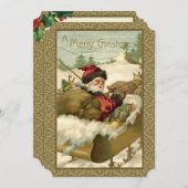 ヴィンテージウィンターサンタインゴールデンスリー シーズンカード (正面/裏面)