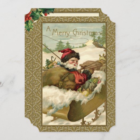 ヴィンテージウィンターサンタインゴールデンスリー シーズンカード (正面/裏面)