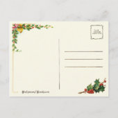 ヴィンテージウィンターサンタインゴールデンスリー シーズンポストカード (裏面)