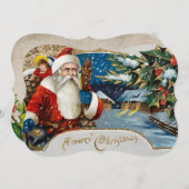 ヴィンテージウィンターサンタ シーズンカード (正面/裏面)