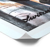 ヴィンテージウィンタースポーツスイス旅行広告 ポスター (角)