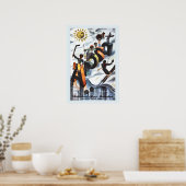 ヴィンテージウィンタースポーツスイス旅行広告 ポスター (キッチン)