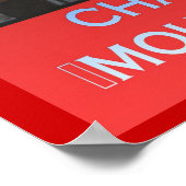 ヴィンテージウィンタースポーツフランスシャモニー山ブラン ポスター (角)