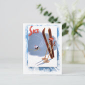 ヴィンテージウィンタースポーツ – スキキット ポストカード (スタンド正面)