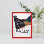 ヴィンテージウィンタースポーツ,スキーブーツ,バリー ポストカード (スタンド正面)