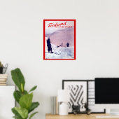 ヴィンテージウィンタースポーツ，フィンランド ポスター (ホームオフィス)