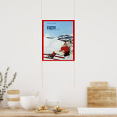 ヴィンテージウィンタースポーツ,フランス,サヴォワ,メゲーブ ポスター (キッチン)