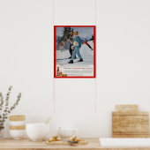 ヴィンテージウィンタースポーツRheingoldビール ポスター (キッチン)