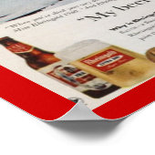 ヴィンテージウィンタースポーツRheingoldビール ポスター (角)