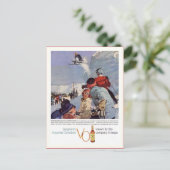 ヴィンテージウィンタースポーツSeagram's Advertisement ポストカード (スタンド正面)