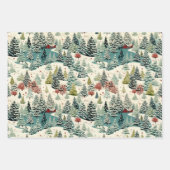 ヴィンテージウィンターズヘブンスノワイランドスケープ2 ラッピングペーパーシート (正面3)