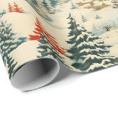 ヴィンテージウィンターズヘブンスノワイランドスケープ ラッピングペーパー (ロールコーナー)