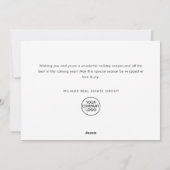 ヴィンテージウィンタータウンクリスマスツリー企業の シーズンカード (裏面)