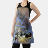 ヴィンテージウィンタータウンクリスマスツリー エプロン (インサイチュ)