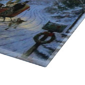 ヴィンテージウィンタータウンクリスマスツリー カッティングボード (角)