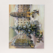 ヴィンテージウィンタータウンクリスマスツリー ジグソーパズル (縦)