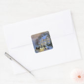 ヴィンテージウィンタータウンクリスマスツリー スクエアシール (封筒)