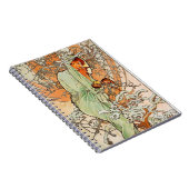 ヴィンテージウィンターバイアルフォンスミュシャ ノートブック (右側)