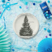 ヴィンテージウィンターパインツ素朴リーウッドエレガントパーティー ペーパープレート (パーティー)