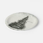 ヴィンテージウィンターパインツ素朴リーウッドエレガントパーティー ペーパープレート (アングル)