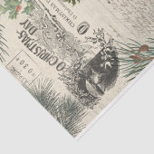 ヴィンテージウィンターパインファーザークリスマスエフェメラ 薄葉紙 (詳細)