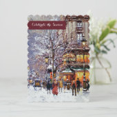 ヴィンテージウィンターパリジャンシーンホリデーパーティー 招待状 (スタンド正面)