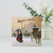 ヴィンテージウィンターパリジャンシーンホリデーパーティー 招待状 (スタンド正面)