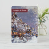 ヴィンテージウィンターパリジャンシーンホリデーパーティー 招待状 (スタンド正面)