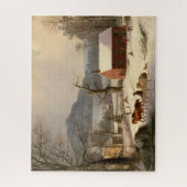 ヴィンテージウィンターファームハウス ジグソーパズル (縦)