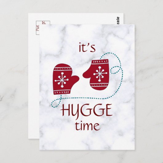 ヴィンテージウィンターミッテンハイゲタイムコジモダンー ポストカード (正面/裏面)