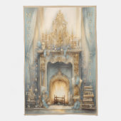 ヴィンテージウィンターメリークリスマスモノグラム | キッチンタオル (縦)