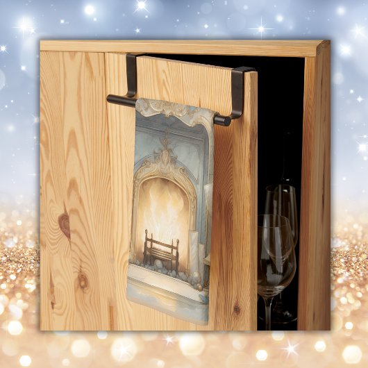 ヴィンテージウィンターメリークリスマスモノグラム | キッチンタオル