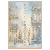 ヴィンテージウィンターメリークリスマスモノグラム | ミディアム テーブルクロス (正面)