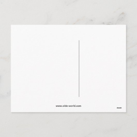 ヴィンテージウィンターランドスケープクリスマスプリント シーズンポストカード (裏面)