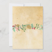 ヴィンテージウィンターリーフニューイヤーズデイイブ招待状 招待状 (裏面)