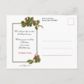 ヴィンテージウィンタールーラルビレッジアンドクリスマスホリー ポストカード (裏面)