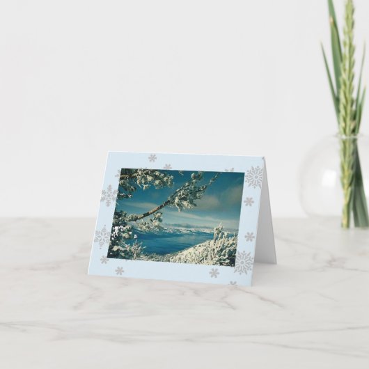 ヴィンテージウィンターワンダーランドクリスマスカード シーズンカード (正面)