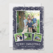 ヴィンテージウィンターワンダーランドクリスマスフォトコラージュ シーズンカード (正面)