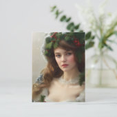 ヴィンテージウィンター美しいホリデイ ポストカード (スタンド正面)