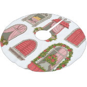 ヴィンテージウィンドウのイラスト芸術的:。 ブラッシュドポリエステルツリースカート (アングル)